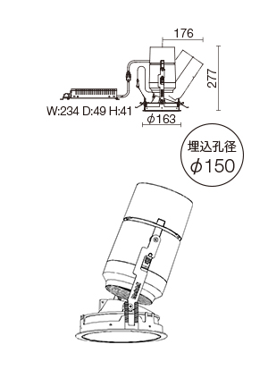 SX-B2655H/N 姿図・CADデータ